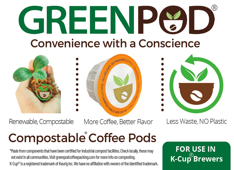 Snowed In Green Pod Compostable K Cup